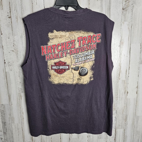 Harley Davidson Classic Motorcycles Sleeveless Gray Graphic T-shirt Size Large - Picture 8 of 8